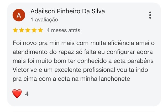 Depoimento de cliente ECTA Tecnologia